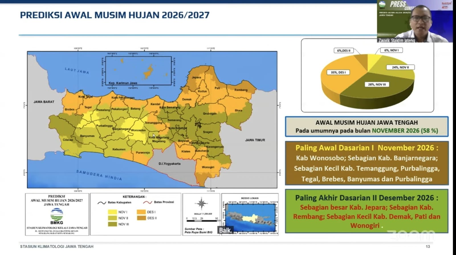 BMKG Prediksi Jateng Masuki Musim Hujan pada November, Mundur Akibat El Nino