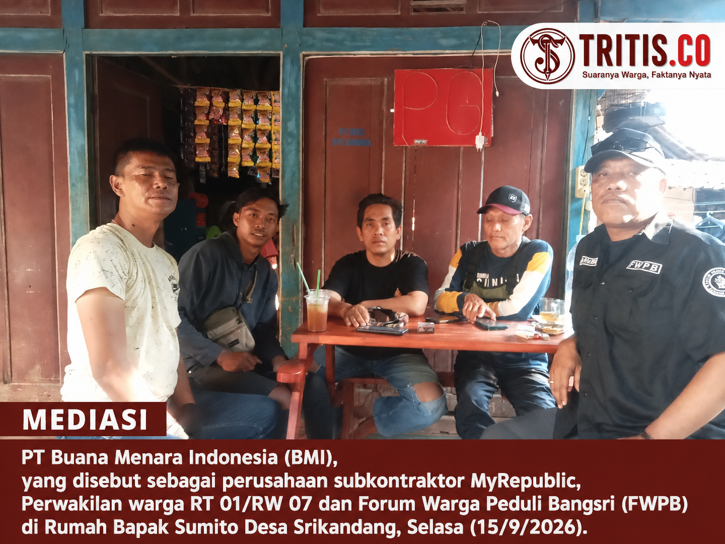 FWPB Turun Tangan, Kisruh Tiang WiFi MyRepublic di Srikandang Masuk Babak Mediasi